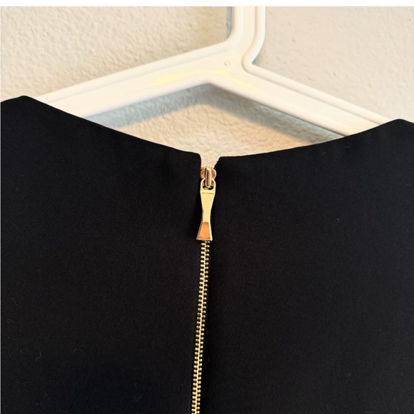 EUC Kate Spade Caution to the Wind boat neck flounce skirt dress in black. - Picture 3 of 5